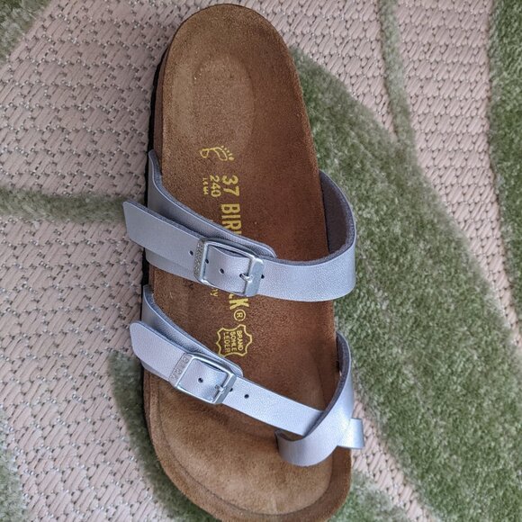 Birkenstock Mayari Sandals, Silver, size EU 37 (US 6.5/7) NEW - Picture 7 of 7